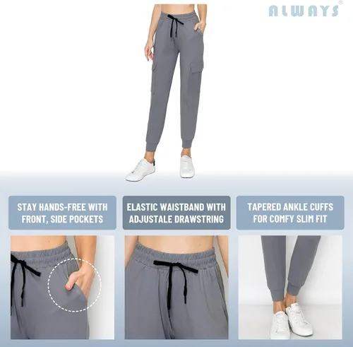 Miniatura 4 de ALWAYS Cargo Jogger Pants for Women - Super Soft Casual Lounge Sweatpants