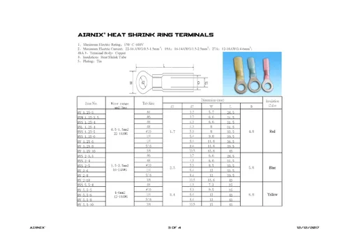 Miniatura 2 de HSSV1-5 Horquillas de terminal de espada, 100 piezas de conectores de alambre termorretráctil, kit de terminales eléctricos, impermeable, grado