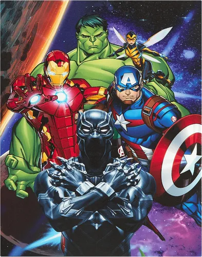 Marvel Avengers - Lienzo decorativo para pared con luces LED, decoración de habitación de niños, superhéroe iluminado para colgar en la pared, 11.5