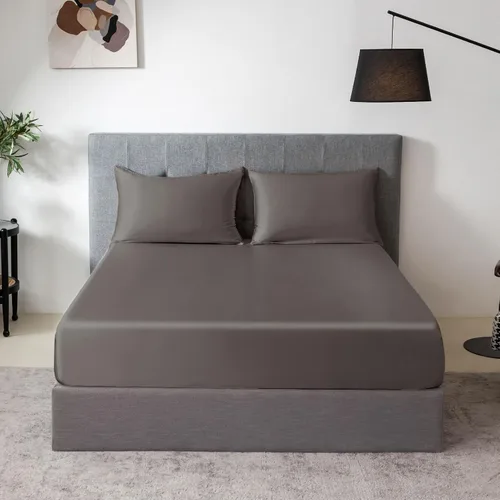 Miniatura 71 de THXSILK Juego de sábanas bajeras de 100% seda de morera, 3 piezas de seda 7A+, transpirable, suave, sábana bajera de 16 pulgadas de profundidad, 2