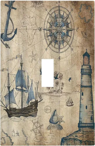 Miniatura 31 de Cubierta de Interruptor de Palanca Única de Asta de Venado de Madera de Estilo Rústico de Granja Placa Decorativa de Pared de 1 Banda Placa Frontal