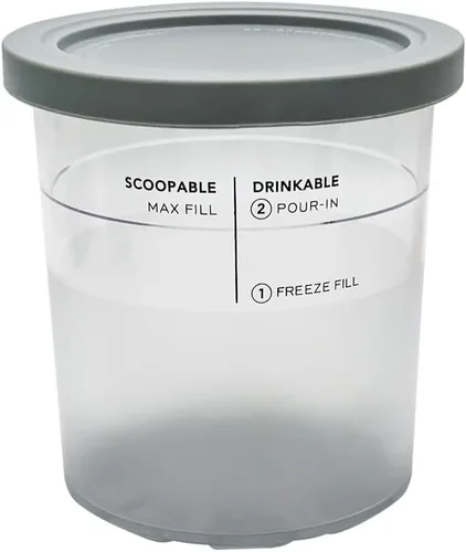 Miniatura 5 de Recipientes de pinta de helado de tamaño familiar XL, compatibles con Ninja NC501 CREAMi Deluxe 11 en 1 para helados y congelados y modelo: NC500