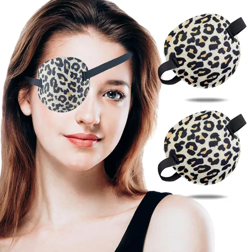 Parche ocular, 2 unidades de parche ocular ajustable 3D, parches médicos para ojos derecho o izquierdo, parches para ambliopía y ojo vago para