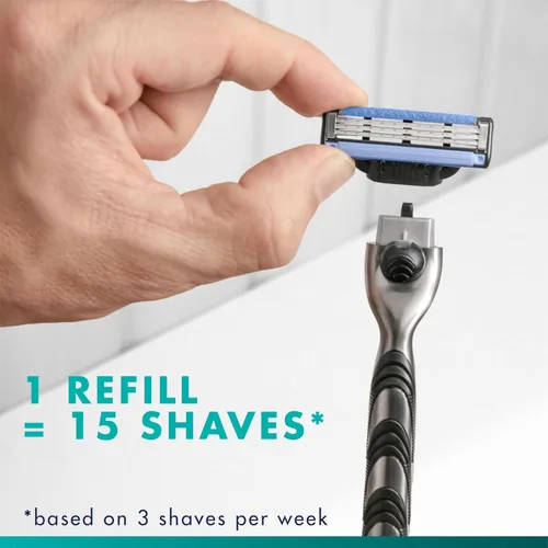 Miniatura 4 de Gillette Mach3 - Recambios de maquinilla de afeitar para hombres, 12 recambios de cuchillas de afeitar
