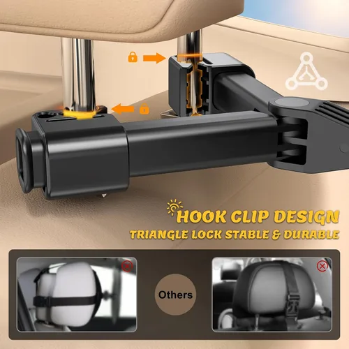 Miniatura 6 de Espejo de coche para bebé con luz, 7 luces RGB orientadas hacia atrás, espejo de asiento de coche de bebé con control remoto recargable de rotación