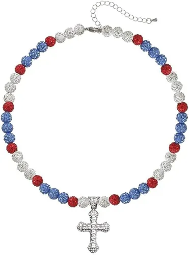 Miniatura 15 de Collar de béisbol – Collar de colección de hielo con cuentas de arcilla brillante con purpurina para hombres y niños, regalos geniales