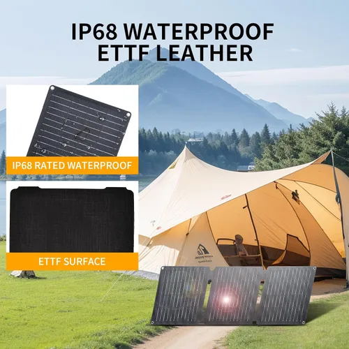 Miniatura 7 de Panel Solar Portátil de 30W, Cargador de Paneles Solares Plegables para Camping, Senderismo, Actividades al Aire Libre, Kit de Panel Solar