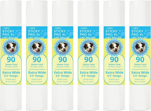 Miniatura 11 de True & Tidy Juego de 2 rodillos de pelusa para rodillo de pelusa StickyPro XL, 90 piezas por hoja, total de 180 hojas, elimina eficazmente el pelo