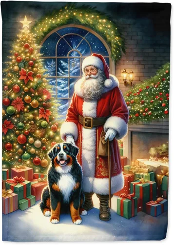 Miniatura 97 de Caroline's Treasures DAC4159CHF - Bandera de casa de Husky siberiano y Papá Noel para porche, grande, para colgar en la pared, poliéster