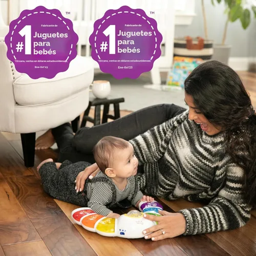 Miniatura 4 de Baby Einstein Glow & Discover - Juguete musical de barra de luz, estación de actividades, juguete para sentarse y boca abajo, juguete de aprendizaje