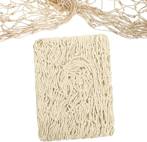 Miniatura 8 de Decoración de red de pesca natural con conchas de 79 pulgadas, decoración temática de playa para fiesta, hogar, dormitorio, decoración de red