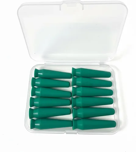 Miniatura 7 de [Paquete de 12] Insertador y removedor de lente escleral azul, aplicador de lentes de contacto de silicona sin ventilación para ojos duros, RGP