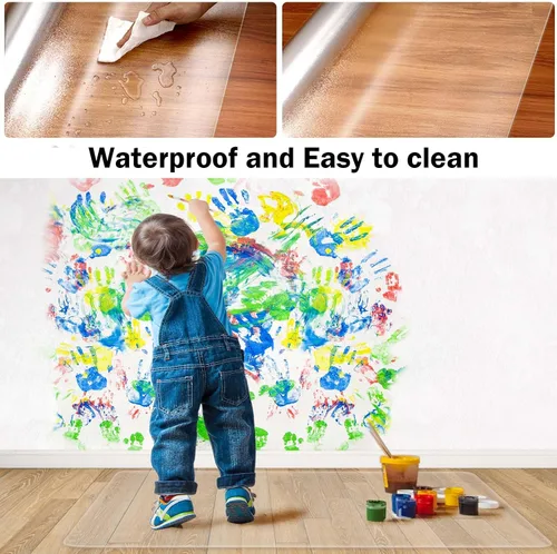 Miniatura 3 de Alfombrilla transparente para silla de 36"x48" para suelos de madera dura - Protector de alfombrilla para escritorio de oficina, fácil deslizamiento