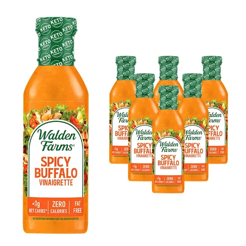Miniatura 64 de Walden Farms Vinagreta de Tomate Seco al Sol – Aderezo sin calorías, bajo en carbohidratos, apto para dieta keto, vegano, sin azúcar con rico sabor