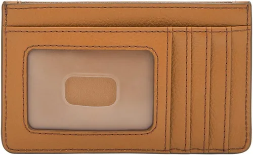 Miniatura 2 de Fossil Cartera Logan de piel para tarjetas para mujer, cartera con llavero