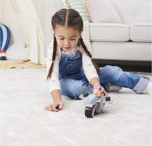 Miniatura 3 de Paw Patrol, Moto Pups Deluxe de Skye, vehículo de motocicleta de tracción que hace piruetas y figura de juguete