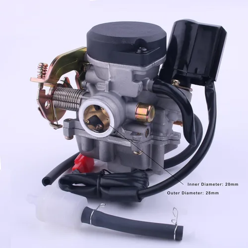 Miniatura 2 de Glixal GY6 50cc 60cc 80cc 100cc CVK Carburador con choque electrónico para la 139QMB 139QMA Scooter china ciclomotor ATV Go-Kart, 20mm