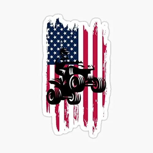 Patriotic Braap Mx Motocross Dirt Bike ATV Quad Bike - Adhesivo con la bandera estadounidense, gráfico para automóvil, pared, laptop, celda, camión
