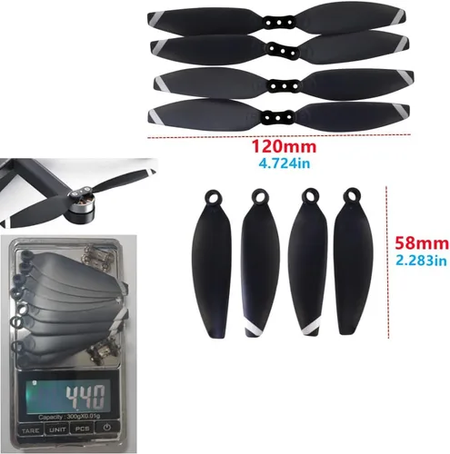 Miniatura 2 de sea jump 24 unids hélice para HS175D X650 X500pro Z6pro F11MINI F7MINI Fotografía aérea plegable Quadcopter Accesorios Control remoto Drone Blade
