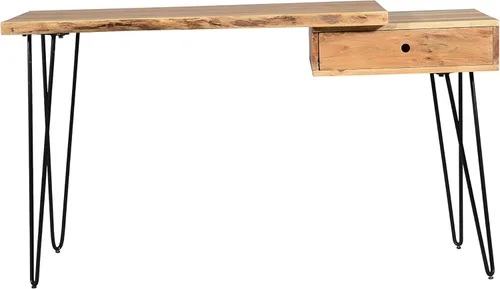 Miniatura 17 de Jofran Nature's Edge - Escritorio de madera de acacia maciza, 54 pulgadas de largo x 22 pulgadas de ancho x 30 pulgadas de alto, pizarra
