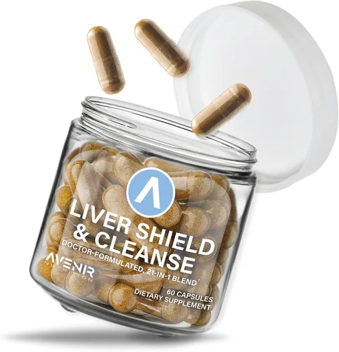 Avenir Nutrition Liver Shield & Cleanse | Suplemento de desintoxicación y reparación de limpieza hepática a base de hierbas | Suplementos de