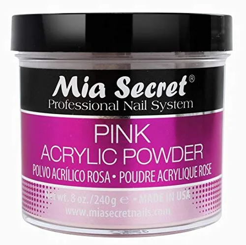Miniatura 3 de MIA SECRET Juego de 2 piezas de polvo acrílico, transparente + rosa, 8 onzas