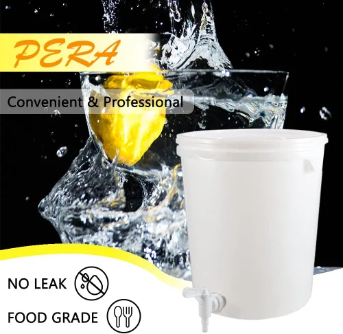 Miniatura 5 de Paquete de 2 cubos de embotellado con espita de plástico, espita de repuesto para cerveza o refrescos caseros