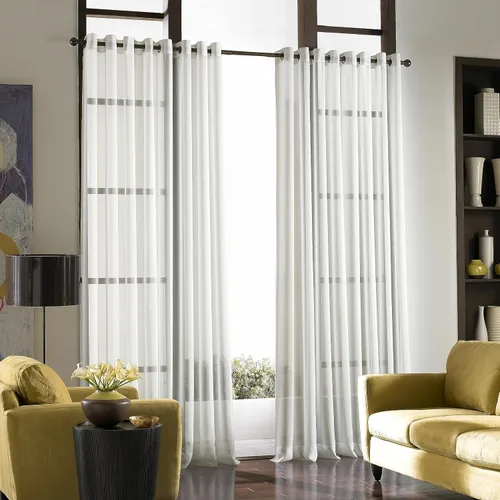 Miniatura 9 de Curtainworks Soho - Cortina de gasa transparente con ojales, 59 x 63 pulgadas, ostra