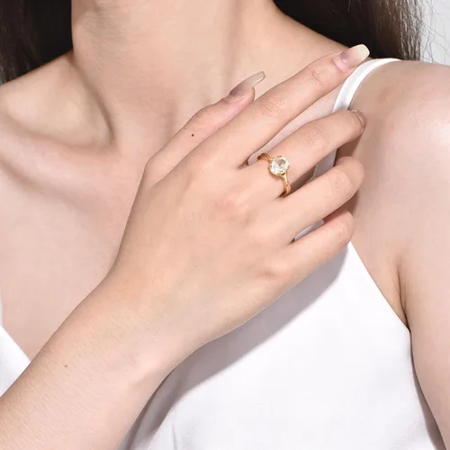 Miniatura 3 de Anillo de compromiso ovalado para mujer, corte hielo triturado de 2.5 quilates, anillo de compromiso de plata de ley 925 con circonita cúbica
