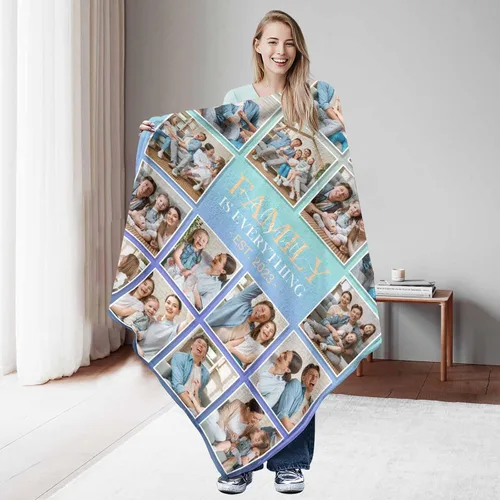 Miniatura 2 de Regalos de novia para San Valentín, collages de fotos personalizados en mantas, regalos de cumpleaños para mamá, novia, esposa, manta suave