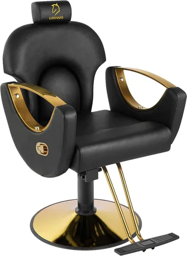 Miniatura 13 de Silla de peluquería hidráulica, sillas de salón Silla giratoria de 360 grados, altura ajustable para estilista de peluquería de salón de tatuajes
