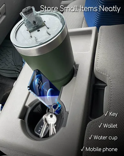 Miniatura 3 de Insertos para portavasos de goma para consola de automóvil con capacidad para 2 tazas, apto para Ford F-150 XLT XL Lariat solo 2015-2017, apto