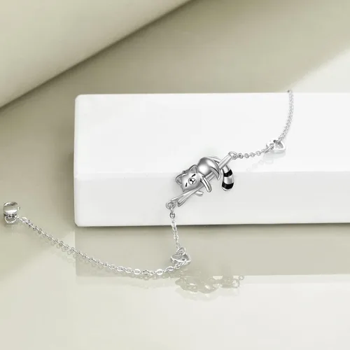 Miniatura 3 de ONEFINITY Pulsera de plata de ley 925 con pandapandallama panda rojo panda panda joyería para mujeres y niñas