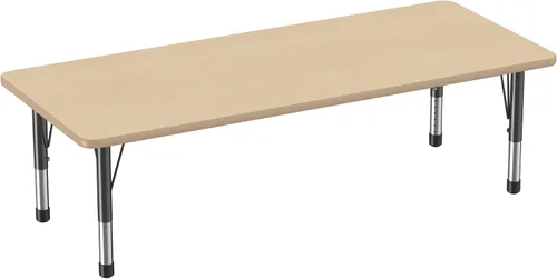 Miniatura 44 de FDP - Mesa rectangular para actividades escolares y aulas (24 x 36 pulgadas), patas gruesas para niños pequeños, altura ajustable de 15 a 24