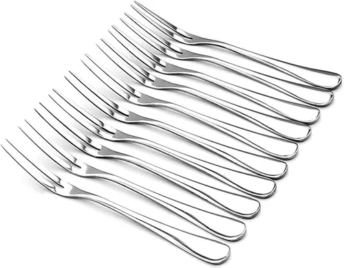 Miniatura 9 de Tenedores de Acero Inoxidable de Cangrejo Negro, Tenedor Escargot de 2 Puntas para Degustar Aperitivos, Tenedores Portátiles para Cóctel, Ensalada