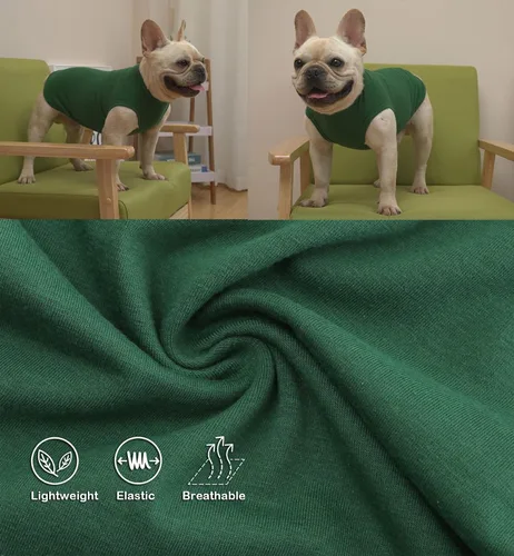 Miniatura 5 de Camisas Lisas para Perros, Ropa Sólida para Perros, Camiseta Ligera Elástica, Sin Mangas Blanca para Cachorros Chihuahua Gatos Disfraces Pequeños