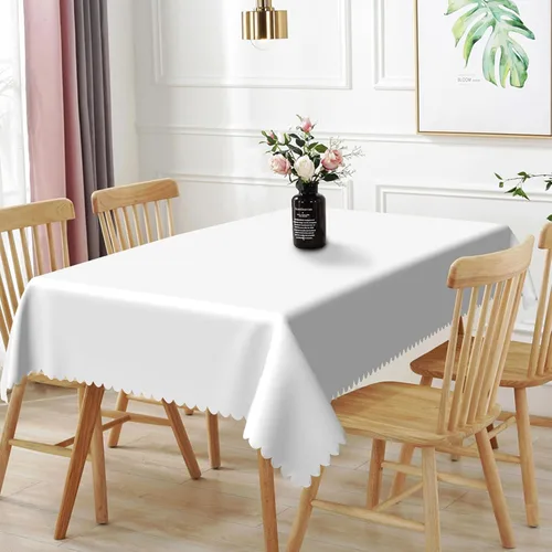 Miniatura 12 de 52x70inches Apple Green Tablecloth Heavy Duty Washable Polyester Fabric Table Cloth Rectangular Solid Color Table Cover for Kitchen Dining Room