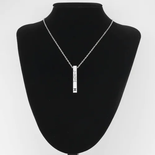 Miniatura 5 de ZWYQWN KPOP ARMY Collar de regalo para mujeres y niñas RM JIM JK V JIMIN J-HOPE SUGA Collar de cumpleaños para mujeres Metal Acero inoxidable