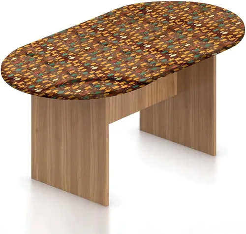 Miniatura 12 de XISUNYA Mantel ovalado ajustable para patio, mantel geométrico de poliéster elástico, mantel ajustable con estampado tribal, se adapta a mesas