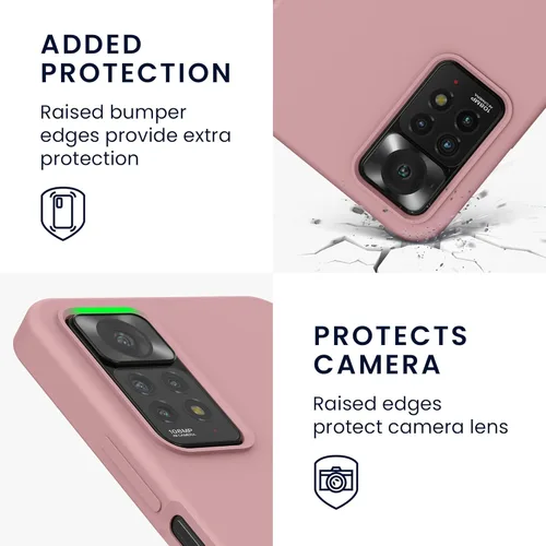 Miniatura 3 de kwmobile Funda compatible con Xiaomi Redmi Note 11 Pro/Note 11 Pro (5G) / Note 12 Pro (4G) - Funda de silicona TPU con acabado suave - Rosa