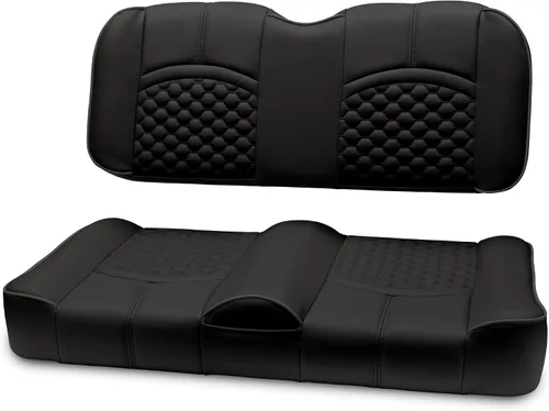 Miniatura 7 de MODZ® FS1 - Asiento delantero de carrito de golf personalizado para Club Car Precedent/Adelante/Tempo - [2004-Up] - Base negra - Patrón de doble