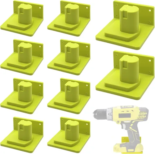 Paquete de 10 soportes de pared para herramientas compatibles con Ryobi 18V herramientas eléctricas soporte para muelle de pared gancho organizador