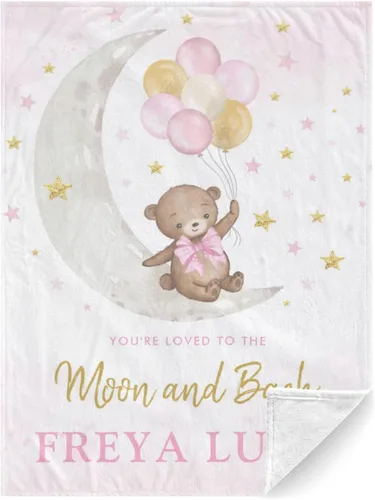 Miniatura 15 de Manta personalizada con nombre, manta para recién nacido, regalos personalizados para mujeres/niños, manta de sublimación para niños, manta