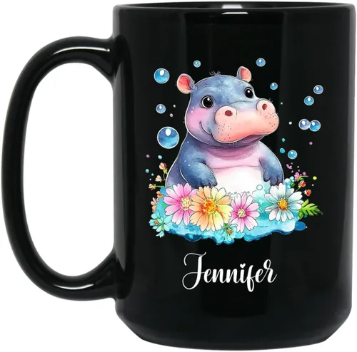 Miniatura 17 de Taza de café con nombre personalizado, regalo para amigo, compañero de trabajo, cumpleaños, taza de cerámica negra personalizada para amantes