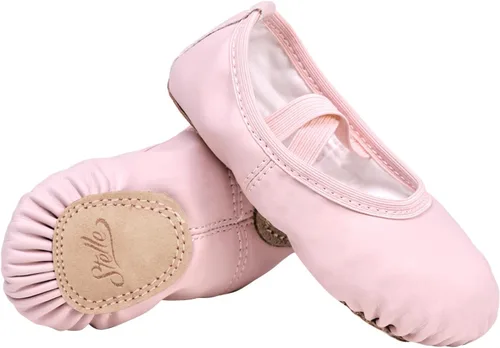 Miniatura 11 de Stelle Zapatos de ballet para niñas Zapatillas de ballet para niños pequeños Zapatillas de cuero suave para niños Zapatos de baile para niños