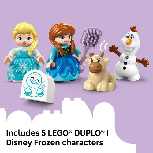 Miniatura 6 de LEGO DUPLO Disney 10455 - Fiesta del castillo de Frozen de Anna y Elsa, juguete para niñas y niños mayores de 2 años, bloques de construcción