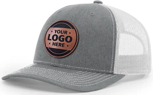 Miniatura 42 de Sombrero de parche de cuero de camionero personalizado grabado con láser