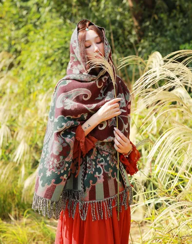 Miniatura 93 de iCuviy Bufanda grande de moda para invierno, chales y envolturas para mujer, extra suave, sensación de cachemira, bufandas frías para mujer
