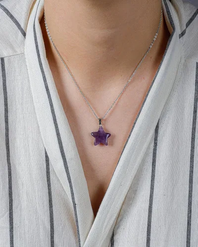 Miniatura 2 de Collar con colgante de estrella de piedra natural con cristales curativos, colgante de estrella de piedra natural, Piedra, No es una piedra preciosa