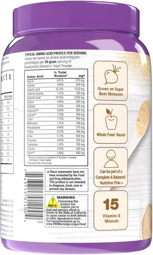 Miniatura 2 de Bluebonnet Nutrition Super Earth Brewers Levadura en polvo, súper alimentos, alimentos integrales, fuente de vitaminas, gran sabor, vegano